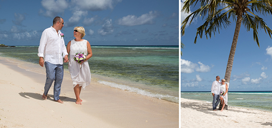 Wedding Couple enjoy ideal beach location
