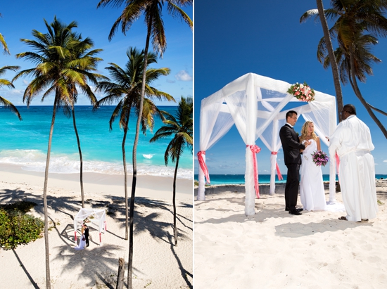 Beach wedding ceremonies at Bottom Bay beach