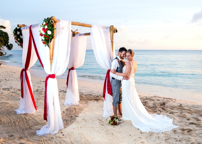 wedding couple at Wave Hotel & Spa Barbados