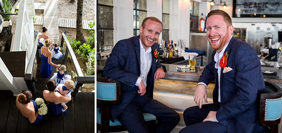 Groom and best man enjoying last swig at one of the Lone Star's bars