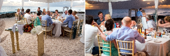 Dinner reception on the beach