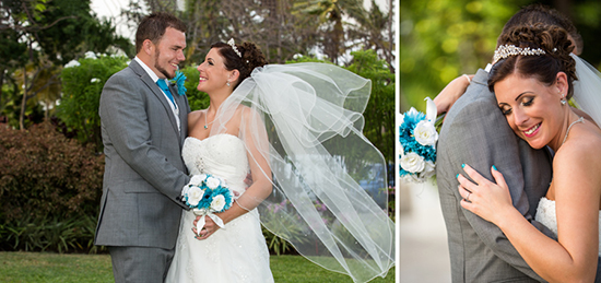 lush tropical garden setting for wedding photos