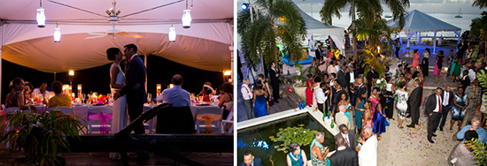 wedding receptions in a beautiful and tropical Caribbean setting